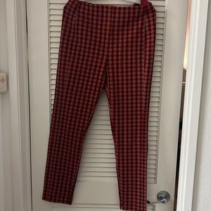 Gingham pants.